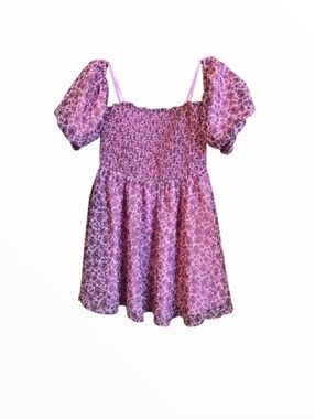 NWT Betsey Johnson Smocked Puff Sleeve Mini Dress Cottagecore Fairy Baby doll